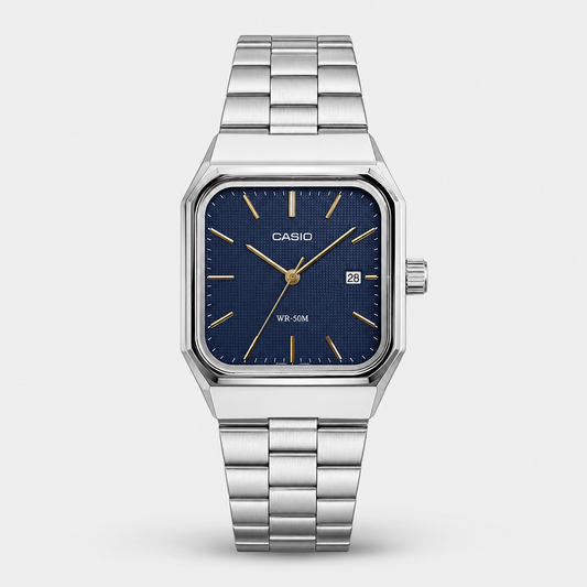 Casio Square Blue & Gold – WR 50M