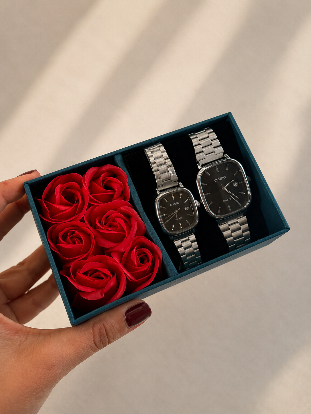 Casio Couple Set – Black & Silver