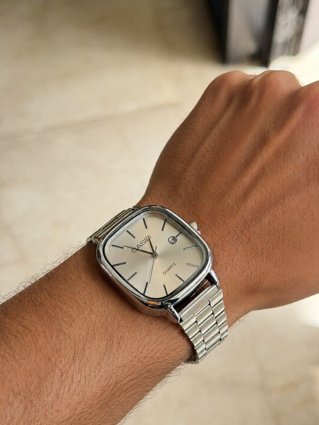 Casio Cushion Silver – Cadran Crème