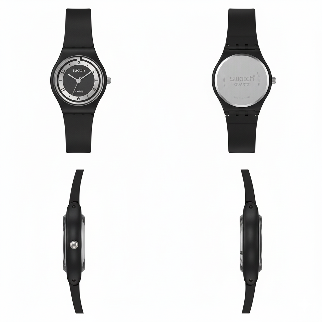 Montre Swatch 3162 Sport Noire – Élégance Intemporelle & Esprit Sportif 26–28mm